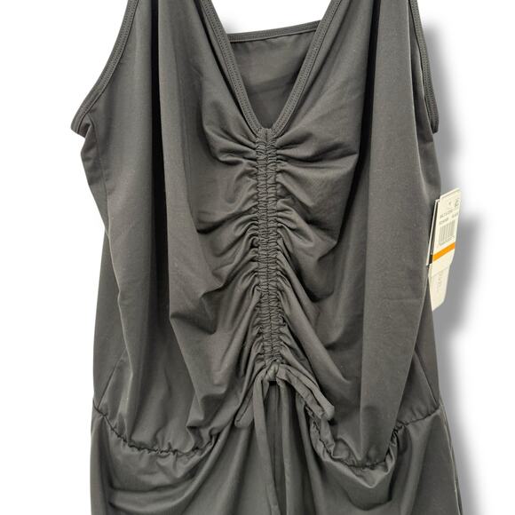 NEW Salt + Cove Black Romper Size Small Stretchy Ruched Beach Swim Cover Up - Picture 4 of 8